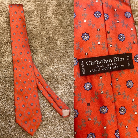Dior Other - Christian Dior Red Silk Tie Made in Italy Vintage